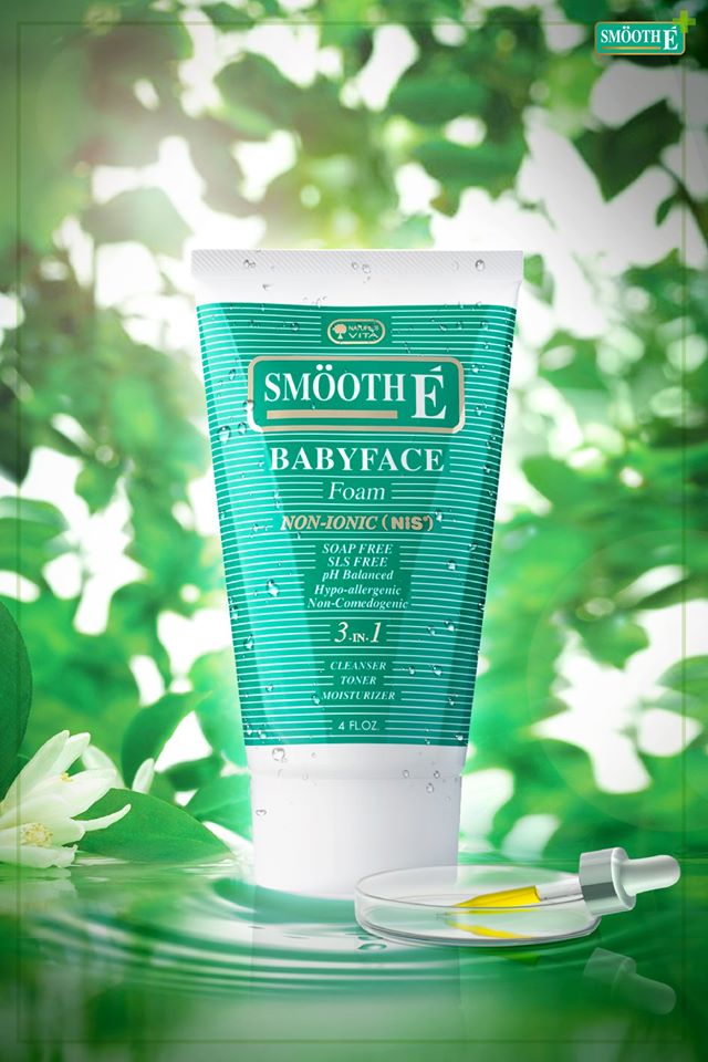 SMOOTH-E Babyface Foam 4 OZ โฟมสูตรไม่มีฟองแท้ NiS 100%  (Non-Ionic)  ไม่มีประจุไฟฟ้า จึงไม่ทิ้งสารตกค้างอันเป็นสาเหตุของสิวและริ้วรอย อุดมด้วยวิตามินอี ใช้ได้กับทุกสภาพผิว เพื่อผิวหน้านุ่ม ชุ่มชื้น ดูอ่อนเยาว์